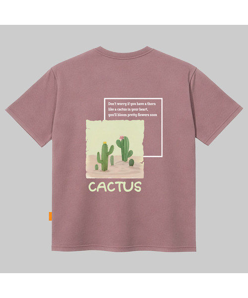 LLAMO(エラモ)の「サハラのサボテン 半袖Tシャツ 男女共用 ビッグサイズ S 4XL(Tシャツ/カットソー・レディース・ピンク/ネイビー/ベージュ/ホワイト・SMALL/X-LARGE/4XL/3XL/LARGE/MEDIUM/2XL)」の4枚目の写真