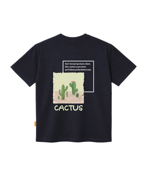 LLAMO(エラモ)の「サハラのサボテン 半袖Tシャツ 男女共用 ビッグサイズ S 4XL(Tシャツ/カットソー・レディース・ピンク/ネイビー/ベージュ/ホワイト・SMALL/X-LARGE/4XL/3XL/LARGE/MEDIUM/2XL)」の5枚目の写真