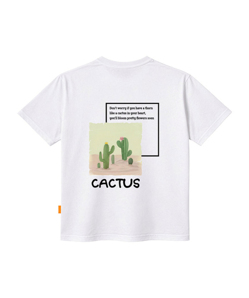 LLAMO(エラモ)の「サハラのサボテン 半袖Tシャツ 男女共用 ビッグサイズ S 4XL(Tシャツ/カットソー・レディース・ピンク/ネイビー/ベージュ/ホワイト・SMALL/X-LARGE/4XL/3XL/LARGE/MEDIUM/2XL)」の7枚目の写真