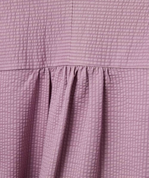 MICHEL KLEIN（ミッシェル・クラン）の「[新色追加/接触冷感]サッカードルマンスリーブカットソー（Tシャツ/カットソー・レディース・ベージュ/ネイビー/ボルドー/グレー/クリーム/ダークインディゴブルー・38）」の11枚目の写真