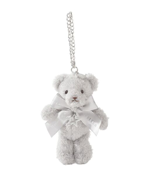 Maison de FLEUR(メゾンドフルール)の「スターリボンFLEUR TEDDYチャーム(キーホルダー・レディース・グレー・FREE)」の4枚目の写真