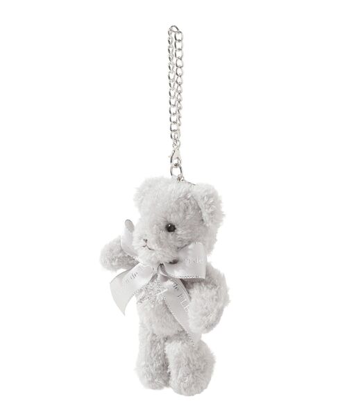 Maison de FLEUR(メゾンドフルール)の「スターリボンFLEUR TEDDYチャーム(キーホルダー・レディース・グレー・FREE)」の5枚目の写真