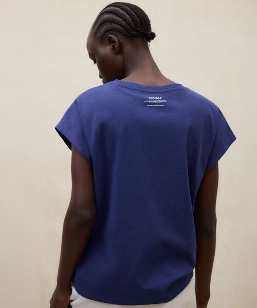 ECOALF(エコアルフ)の「NAMUR BECAUSE Tシャツ / NAMUR T-SHIRT WOMAN(Tシャツ/カットソー・レディース・ホワイト/ネイビー・FREE)」の11枚目の写真
