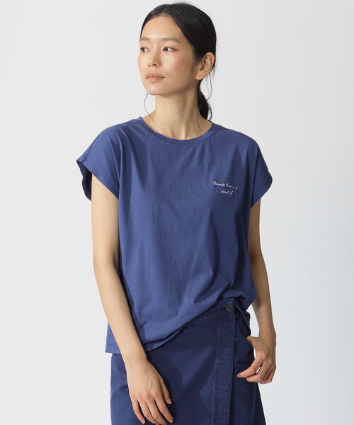 ECOALF(エコアルフ)の「NAMUR BECAUSE Tシャツ / NAMUR T-SHIRT WOMAN(Tシャツ/カットソー・レディース・ホワイト/ネイビー・FREE)」の12枚目の写真