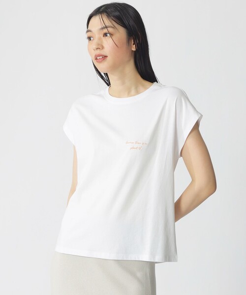 ECOALF(エコアルフ)の「NAMUR BECAUSE Tシャツ / NAMUR T-SHIRT WOMAN(Tシャツ/カットソー・レディース・ホワイト/ネイビー・FREE)」の14枚目の写真