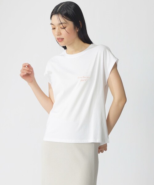 ECOALF(エコアルフ)の「NAMUR BECAUSE Tシャツ / NAMUR T-SHIRT WOMAN(Tシャツ/カットソー・レディース・ホワイト/ネイビー・FREE)」の15枚目の写真