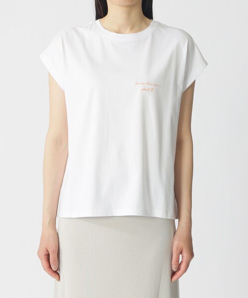 ECOALF(エコアルフ)の「NAMUR BECAUSE Tシャツ / NAMUR T-SHIRT WOMAN(Tシャツ/カットソー・レディース・ホワイト/ネイビー・FREE)」の4枚目の写真