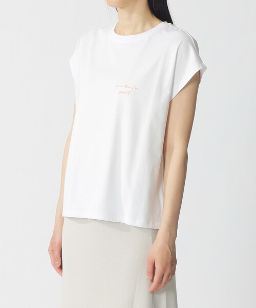 ECOALF(エコアルフ)の「NAMUR BECAUSE Tシャツ / NAMUR T-SHIRT WOMAN(Tシャツ/カットソー・レディース・ホワイト/ネイビー・FREE)」の5枚目の写真