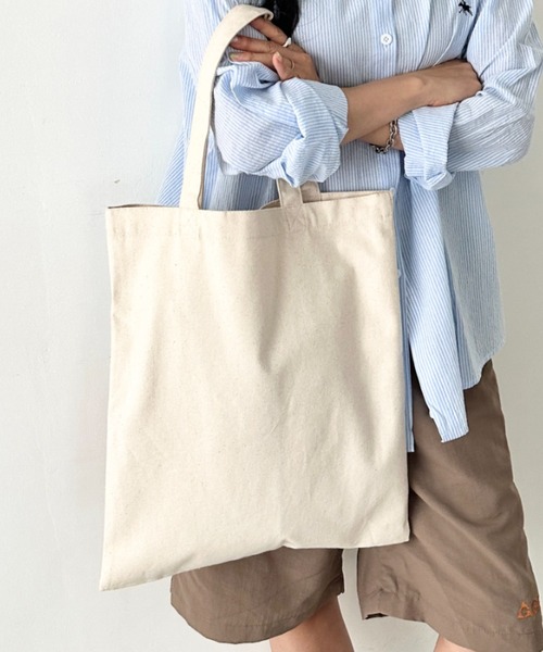 NEWTRAL PRODUCTS(ニュートラルプロダクツ)の「【NEWTRAL(ニュートラル)】/無地トート PC収納可 コットン100% エコバッグ/101 Basic Tote Bag Lサイズ(トートバッグ・レディース・ナチュラル/ブラック・L)」の13枚目の写真