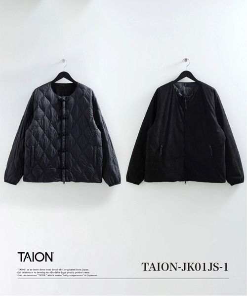 TAION(タイオン)の「【TAION(タイオン)】〈ユニセックス〉ジャパンスペシャル リバーシブル チャイナボタン ダウンジャケット(ダウンジャケット/コート・メンズ・ブラック系その他3・M)」の1枚目の写真