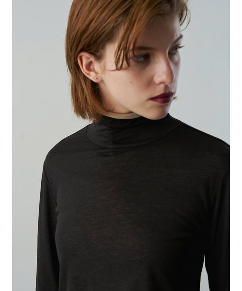 Henon.(ヘノン)の「レイヤードカットソー(Tシャツ/カットソー・レディース・ボルドー/グレー/ブラック・F)」の8枚目の写真