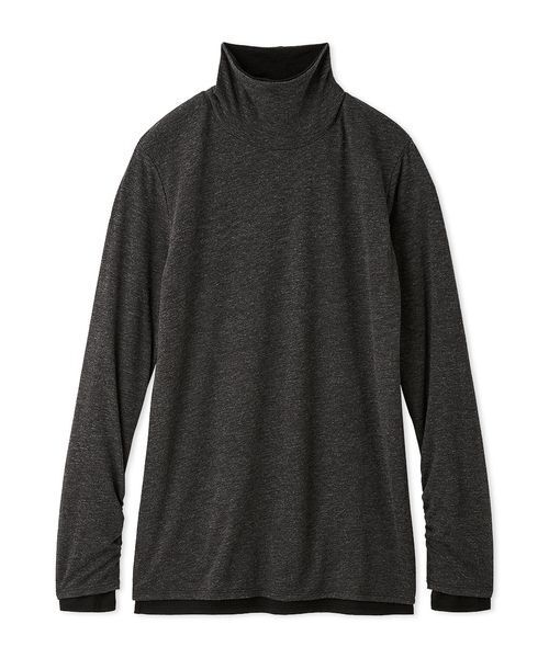 Henon.(ヘノン)の「レイヤードカットソー(Tシャツ/カットソー・レディース・ボルドー/グレー/ブラック・F)」の21枚目の写真