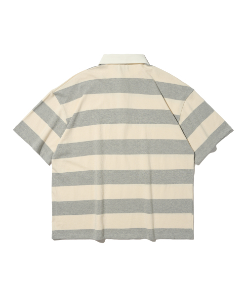 TAILOR STUDIO（テーラースタジオ）の「オックスフォードストライプポロスウェット半袖Tシャツ（グレー）（ポロシャツ・レディース・その他・FREE）」の10枚目の写真