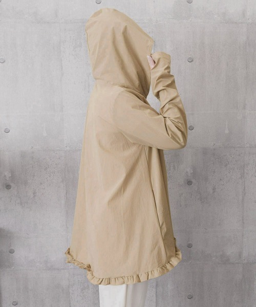 Miniministore(ミニミニストア)の「シアパーカー長袖フリルラッシュガード夏服(カーディガン/ボレロ・レディース・ホワイト/ブラック/ベージュ/ライトグリーン/ラベンダー/スモークピンク・FREE)」の12枚目の写真