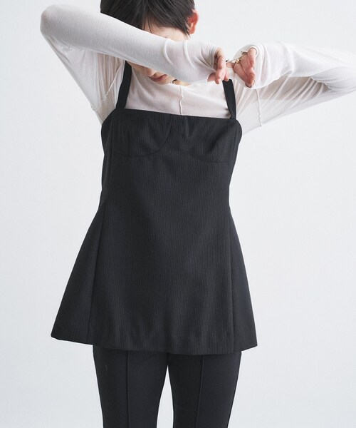 CODE A(コードエー)の「corset stripe camisole(キャミソール・レディース・ブラック系2・00)」の2枚目の写真