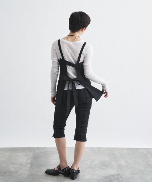 CODE A(コードエー)の「corset stripe camisole(キャミソール・レディース・ブラック系2・00)」の6枚目の写真