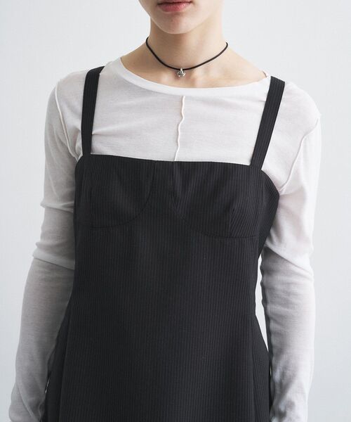 CODE A(コードエー)の「corset stripe camisole(キャミソール・レディース・ブラック系2・00)」の7枚目の写真