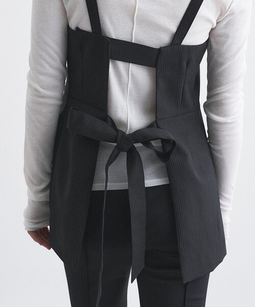 CODE A(コードエー)の「corset stripe camisole(キャミソール・レディース・ブラック系2・00)」の8枚目の写真