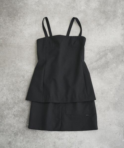 CODE A(コードエー)の「corset stripe camisole(キャミソール・レディース・ブラック系2・00)」の10枚目の写真