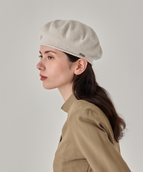 arth(アース)の「arth Washable Wo Knit Beret / アース(ハンチング/ベレー帽・レディース・ブラック/ライトベージュ/ワイン・FREE)」の10枚目の写真