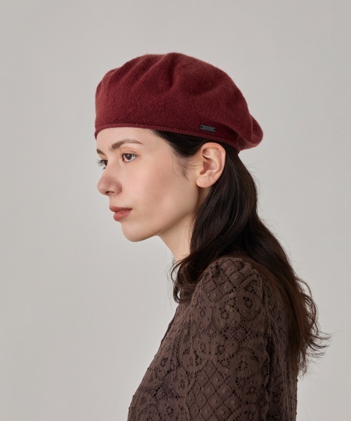 arth(アース)の「arth Washable Wo Knit Beret / アース(ハンチング/ベレー帽・レディース・ブラック/ライトベージュ/ワイン・FREE)」の17枚目の写真