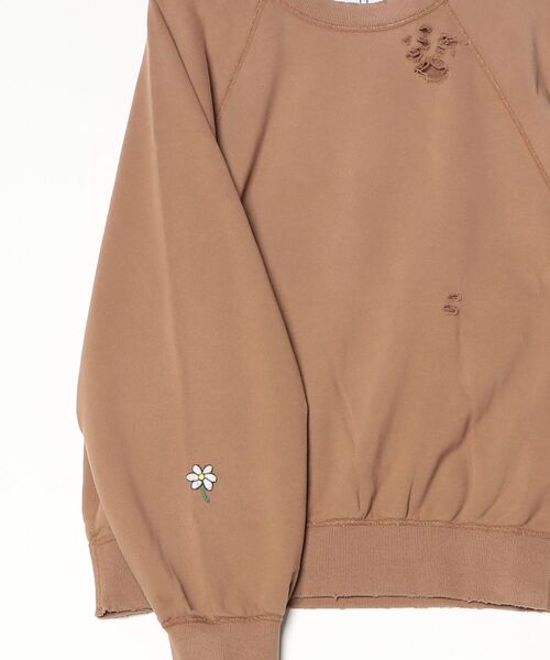 my beautiful landlet（マイビューティフルランドレット）の「【my beautiful landlet】 DAMAGE SWEATSHIRT（スウェット・メンズ・ブラウン/ブラック/オートミール/イエロー・0/1）」の11枚目の写真