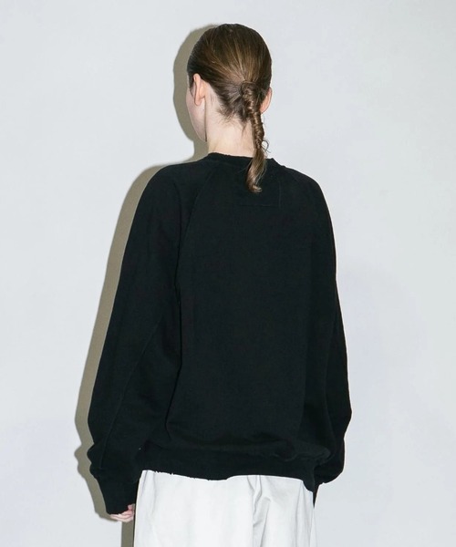 my beautiful landlet（マイビューティフルランドレット）の「【my beautiful landlet】 DAMAGE SWEATSHIRT（スウェット・メンズ・ブラウン/ブラック/オートミール/イエロー・0/1）」の6枚目の写真