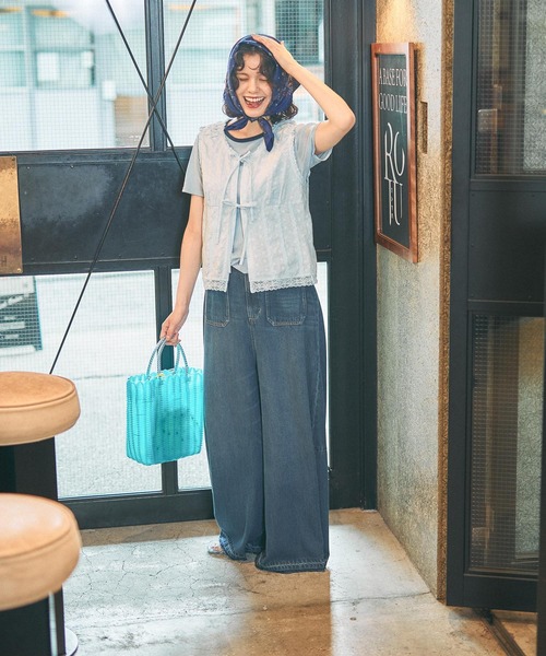 niko and...（ニコアンド）の「スーパーバギーフレアパンツ　[NKJ 2026AW]（デニムパンツ・レディース・ブルー/チャコール・LARGE/MEDIUM）」の9枚目の写真