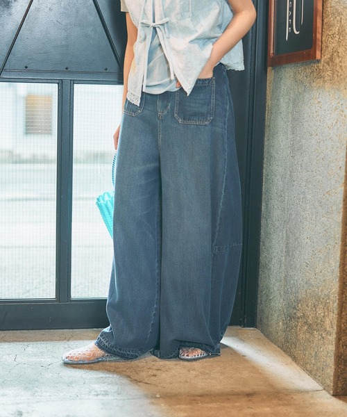 niko and...（ニコアンド）の「スーパーバギーフレアパンツ　[NKJ 2026AW]（デニムパンツ・レディース・ブルー/チャコール・LARGE/MEDIUM）」の15枚目の写真