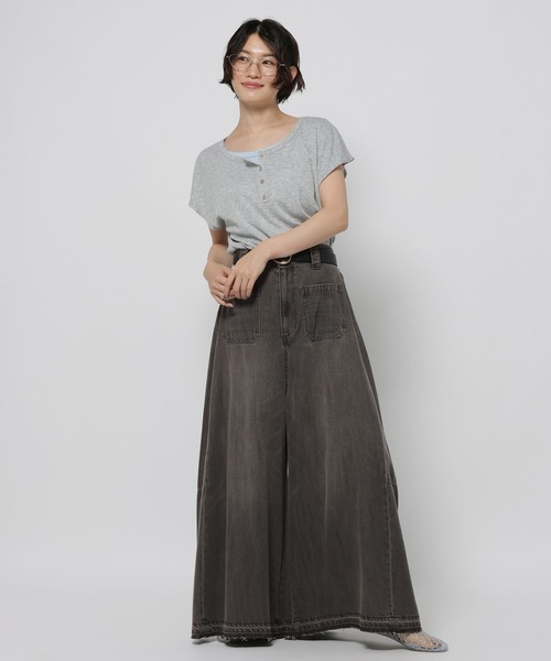 niko and...（ニコアンド）の「スーパーバギーフレアパンツ　[NKJ 2026AW]（デニムパンツ・レディース・ブルー/チャコール・LARGE/MEDIUM）」の19枚目の写真