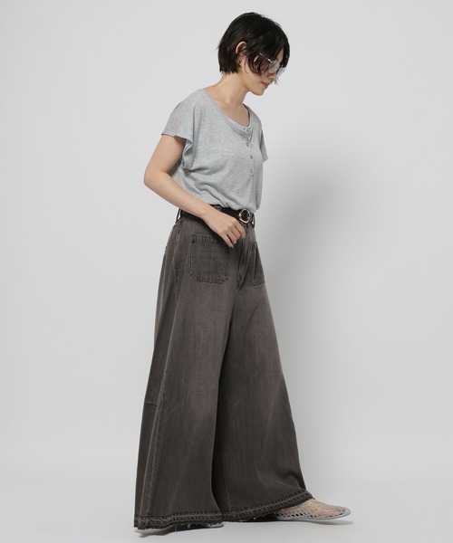 niko and...（ニコアンド）の「スーパーバギーフレアパンツ　[NKJ 2026AW]（デニムパンツ・レディース・ブルー/チャコール・LARGE/MEDIUM）」の20枚目の写真