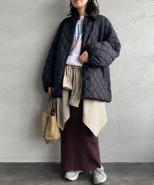 絎縫羽絨 泡泡袖中版外套