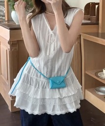 レースチュニック ティアードブラウス春夏
