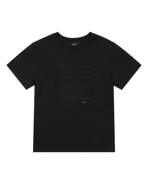 AAKAM(アーカム)の「Napoleon Corded Half Top (Black)(Tシャツ/カットソー・レディース・その他・1/2/3)」の1枚目の写真