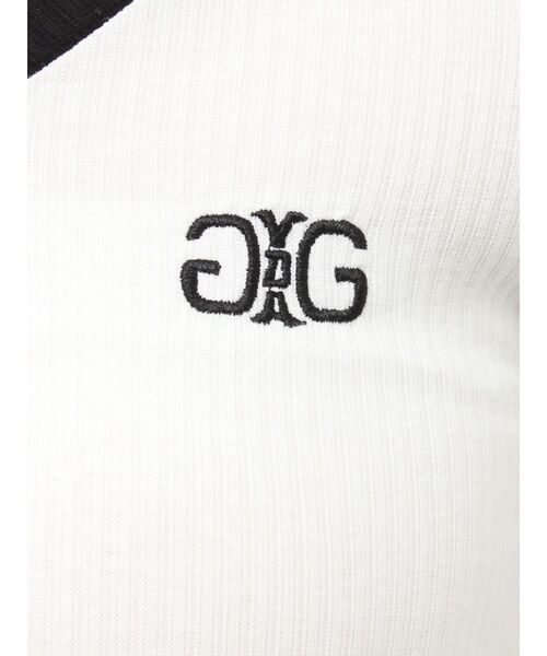 GYDA(ジェイダ)の「SymmetryGYDA Vネックバイカラートップス(Tシャツ/カットソー・レディース・ブラック/オフホワイト・FREE)」の21枚目の写真