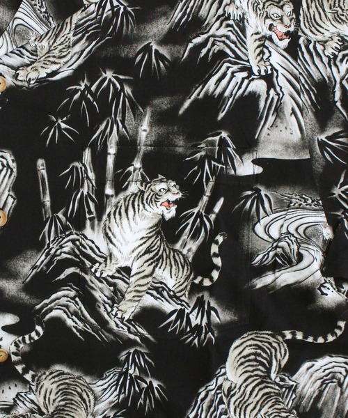 AVIREX(アヴィレックス)の「ALOHA SHIRT-TIGER & BAMBOO-(シャツ/ブラウス・メンズ・ブラック/ホワイト・XL/XXL/L/M)」の10枚目の写真
