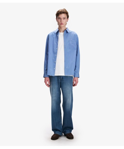 A.P.C.（アーペーセー）の「POPELINE COMPACTE RAYEE（シャツ/ブラウス・メンズ・ブルー・XS/S/M）」の2枚目の写真