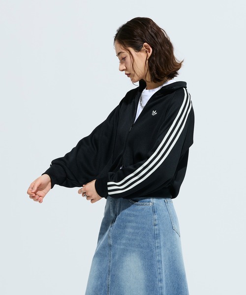adidas(アディダス)の「ニット バルーン トラックトップ / ジャージ / トラックジャケット / アディダスオリジナルス adidas Originals(ジャージ・レディース・ブラック・LARGE/MEDIUM/SMALL/X-LARGE/XX-LARGE)」の3枚目の写真