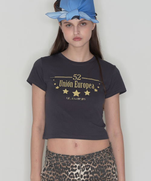 THIRSTYCLUB(サースティークラブ)の「Union europea glitter t shirt - Navy(Tシャツ/カットソー・レディース・その他・FREE)」の3枚目の写真