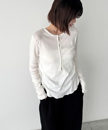 CANAL JEAN | HARING　フライスヘンリーロングTシャツ(Tシャツ/カットソー)