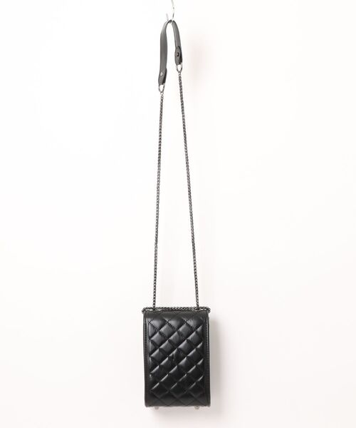 Burner(バーナー)の「【Leathen Leather(レーセンレザー)】キルティング 縦型チェーンスマホショルダー lea-shbag-20-27(ショルダーバッグ・メンズ・ブラック・FREE)」の2枚目の写真