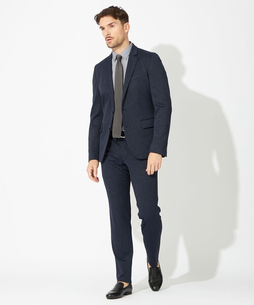 EPOCA UOMO(エポカウォモ)の「【セットアップ対応】ウッドジャカードジャージージャケット(テーラードジャケット・メンズ・ダークネイビー/ブラック・46/48)」の4枚目の写真