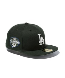 HOMEGAME（ホームゲーム）の「ニューエラ【NEW ERA】- ロサンゼルス・ドジャース キャップ【Los Angeles Dodgers 59FIFTY World Series Champion 2025 Dark Seaweed 15164999】（キャップ）」