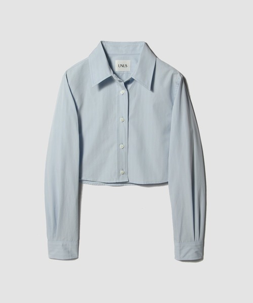 UNUS(ユナス)の「UNUS / Cropped Typewriter Shirt(シャツ/ブラウス・レディース・ホワイト/ブルーグラス・38/36)」の3枚目の写真