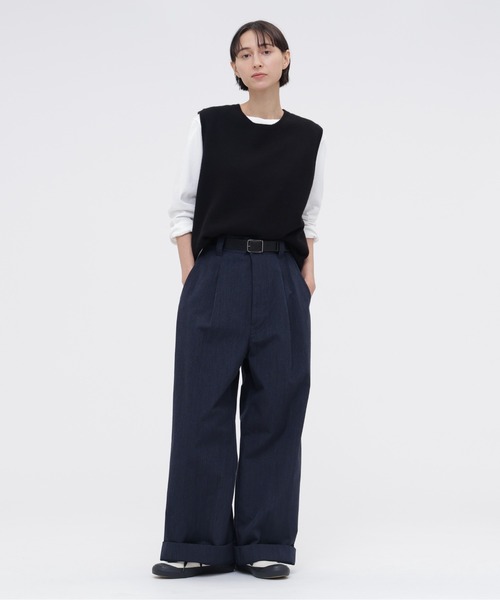 MHL.（エムエイチエル）の「FELTED DRY WOOL（ニット/セーター・レディース・ブラック/グレー・2）」の4枚目の写真