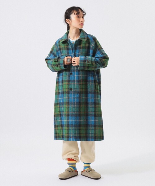 BEAMS BOY(ビームスボーイ)の「ハリスツイード バルマカーン コート(その他アウター・レディース・ベージュ/ブルー・2/1)」の2枚目の写真