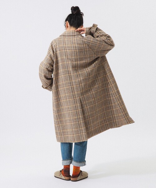BEAMS BOY(ビームスボーイ)の「ハリスツイード バルマカーン コート(その他アウター・レディース・ベージュ/ブルー・2/1)」の8枚目の写真