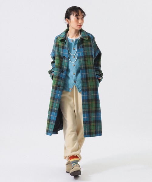 BEAMS BOY(ビームスボーイ)の「ハリスツイード バルマカーン コート(その他アウター・レディース・ベージュ/ブルー・2/1)」の9枚目の写真