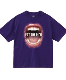 NOBOUND(ノーバウンド) 半袖Tシャツ マウスメッセージロゴプリント ビッグシルエット Tシャツ 半袖 トップス カットソー ストリート カジュアル メンズ レディース ユニセックス