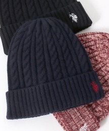 SITRY（シトリー）の「U.S. POLO ASSN./ユーエスポロアッスン ワンポイント刺繍 ケーブル編み ニットキャップ ニットワッチ レディース メンズ（ニットキャップ/ビーニー）」